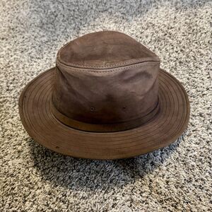Henschel Hatquarters USA Genuine Leather Small Brown Wide Brim Western Hat